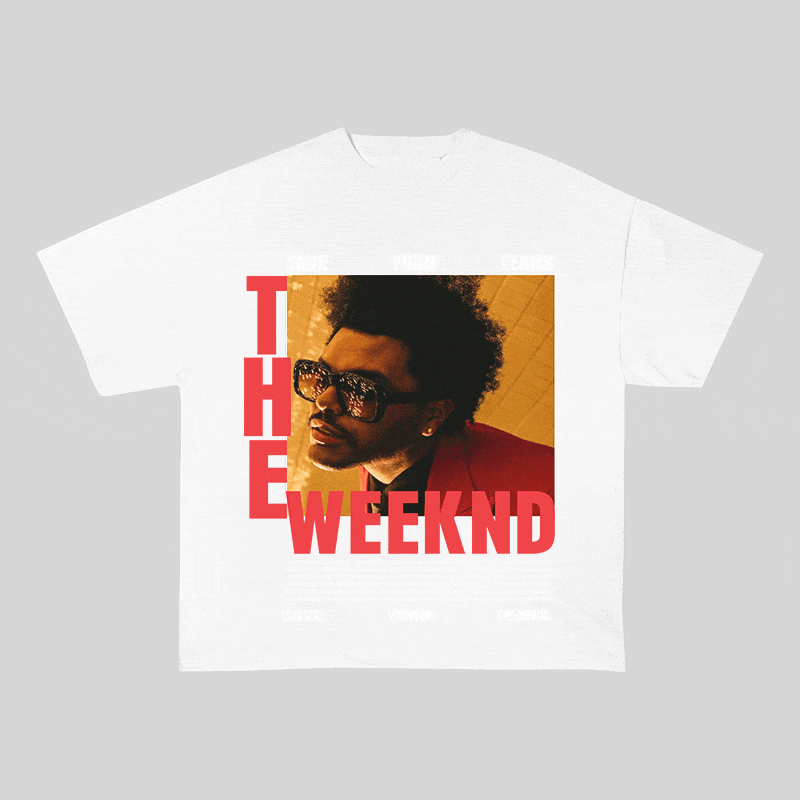 RDMCLOTHINGART tapestry hoodie THE WEEKND HEAVY WEIGHT COTTON TEE-9024