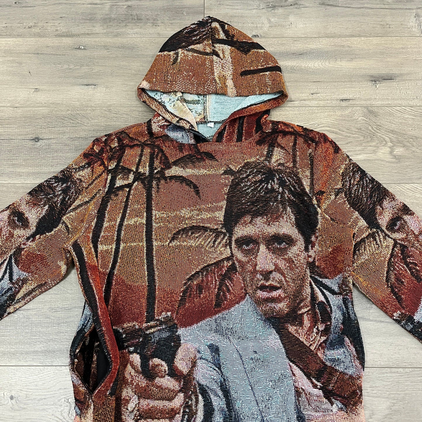 TONY MONTANA TAPESTRY HOODIE - RDMCLOTHINGART