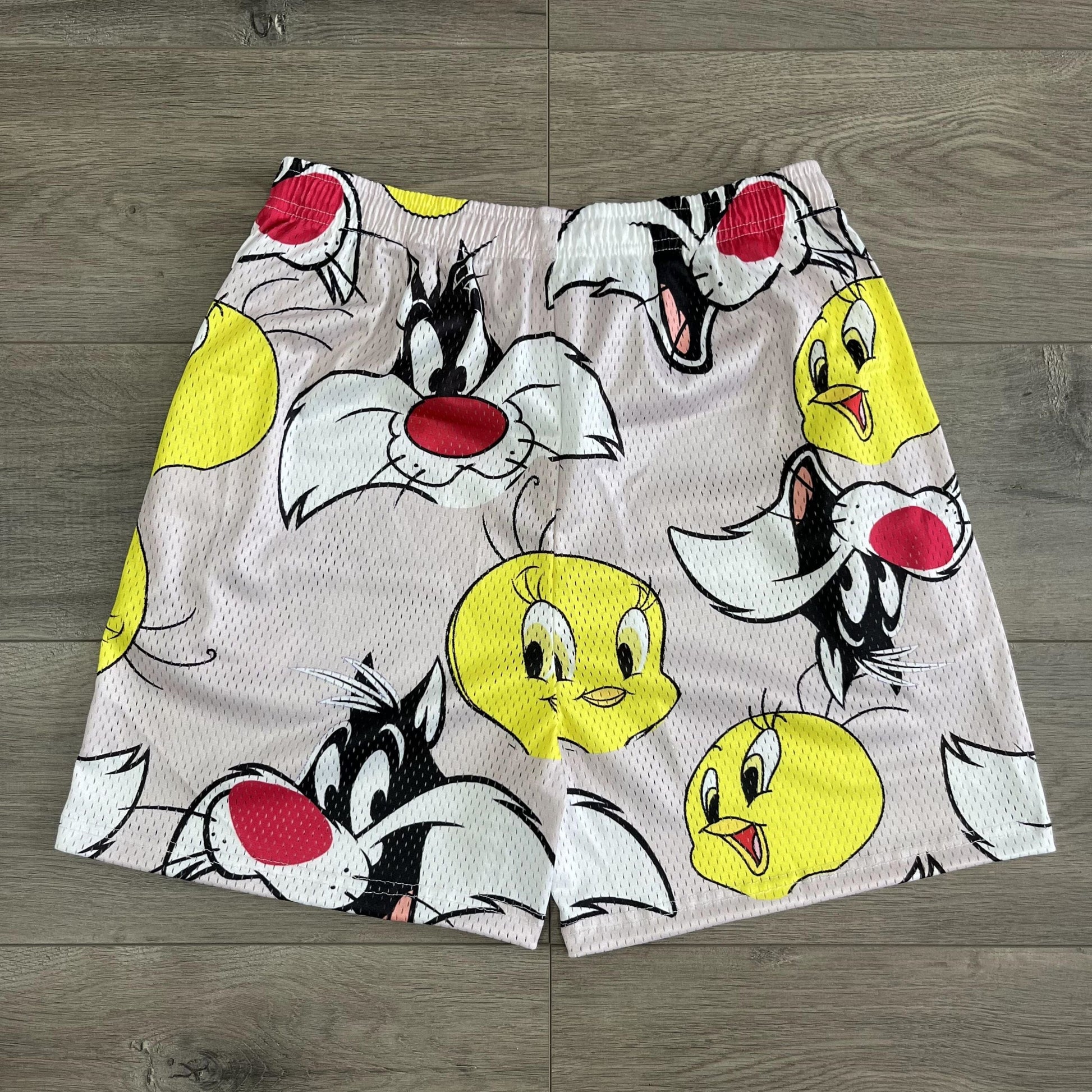 TWEETY AND SYLESTER MESH SHORTS-8610 - RDMCLOTHINGART