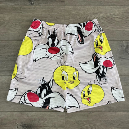 TWEETY AND SYLESTER MESH SHORTS-8610 - RDMCLOTHINGART