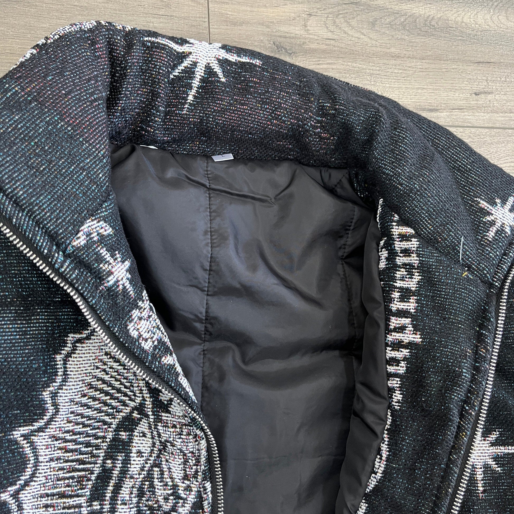 VIGENCITA BLACK TAPESTRY COAT - RDMCLOTHINGART