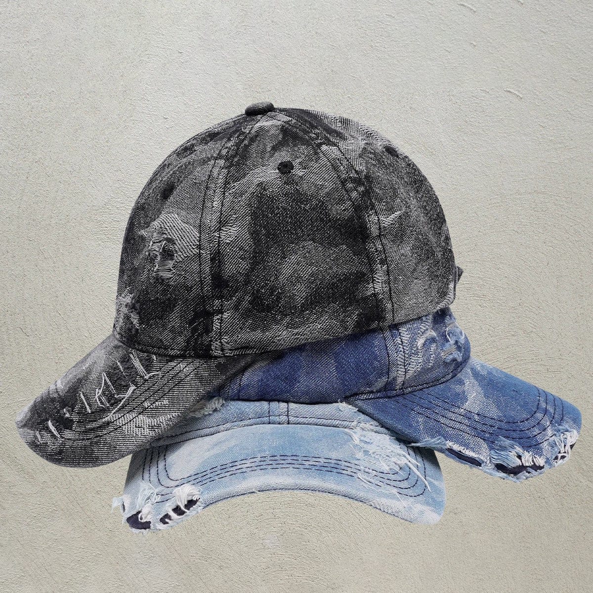 RDMCLOTHINGART tapestry hoodie VINTAGE LIGHT BLUE  WASHED CAP