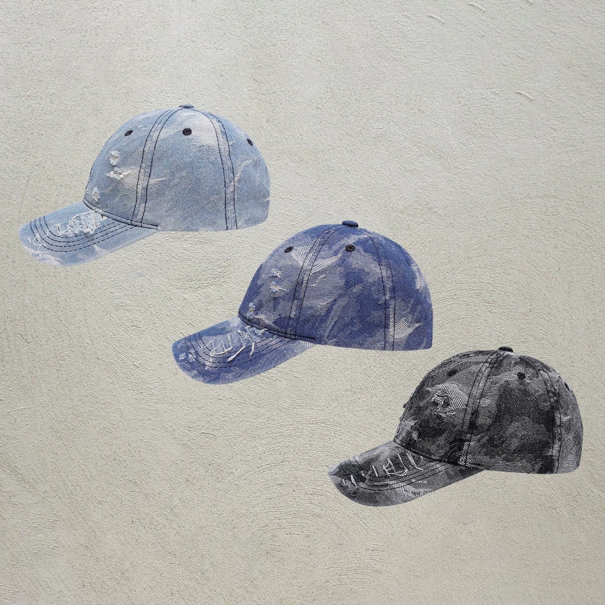 RDMCLOTHINGART tapestry hoodie VINTAGE LIGHT BLUE  WASHED CAP