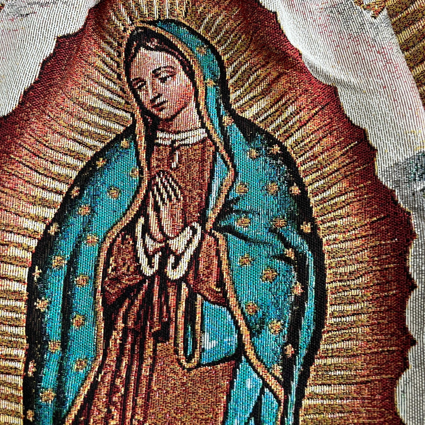 RDMCLOTHINGART tapestry hoodie VIRGENCITA TAPESTRY SHORTS