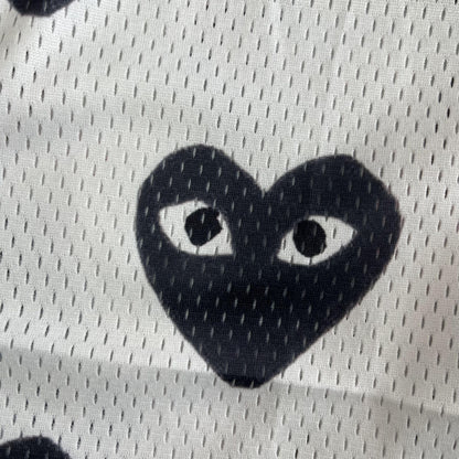 WHITE CDG MESH SHORTS-8714 - RDMCLOTHINGART