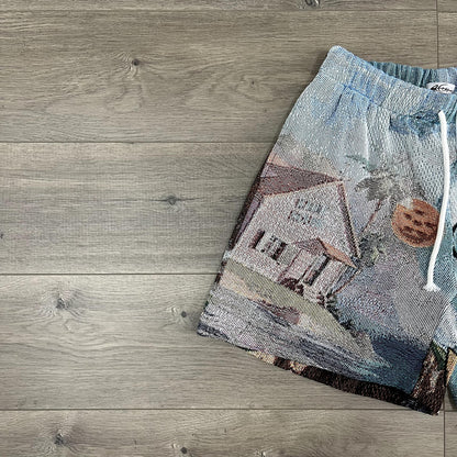 YOUNG GOKU TAPESTRY SHORTS - RDMCLOTHINGART